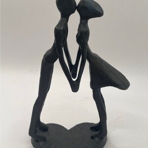 Modern Black Couple Art Sculpture
